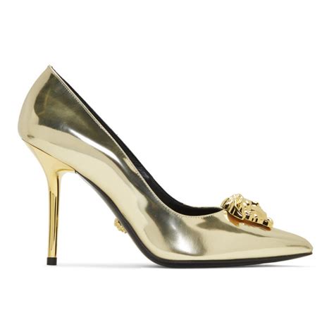 versace palazzo pumps gold|versace schuhe damen sale.